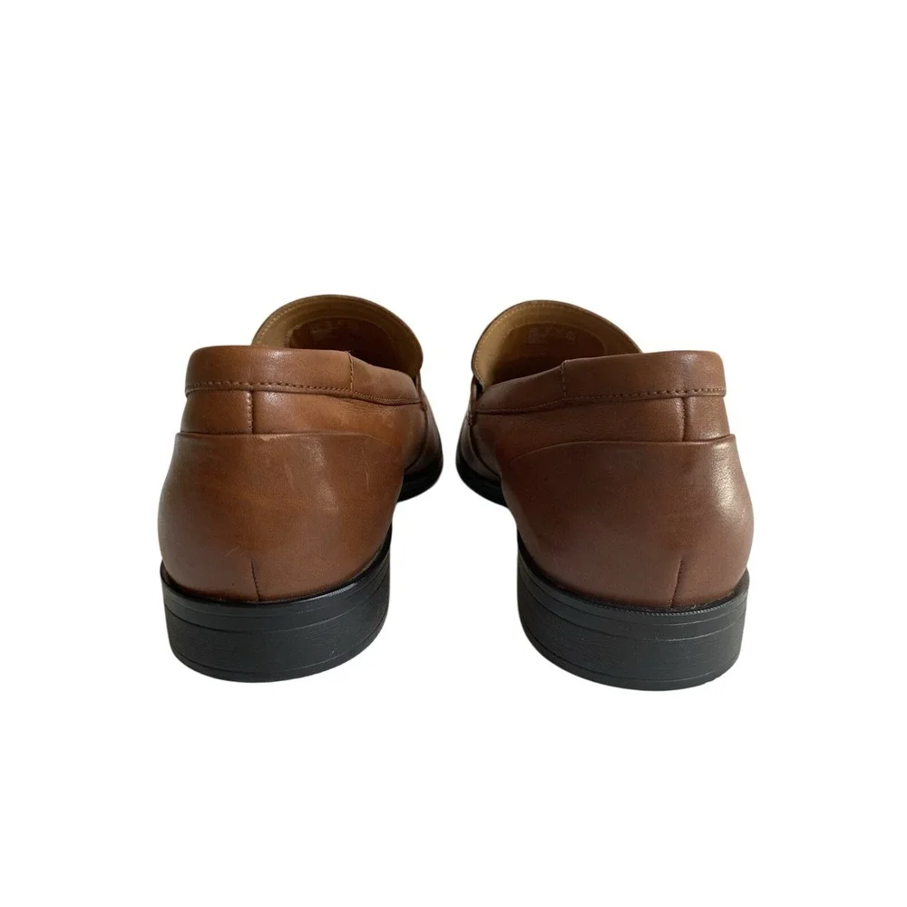 Clarks TILDEN FREE Slip-on Loafer Brown‎ Leather Shoes Mens Size 10.5 M Office